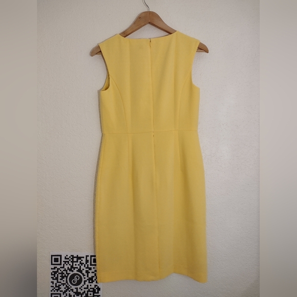 Ann Taylor Yellow Sheath Lined Dress NWOT - Picture 5 of 5